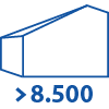 Hallen-Icon mit „> 8.500“ (über 8.500 Hallen realisiert)